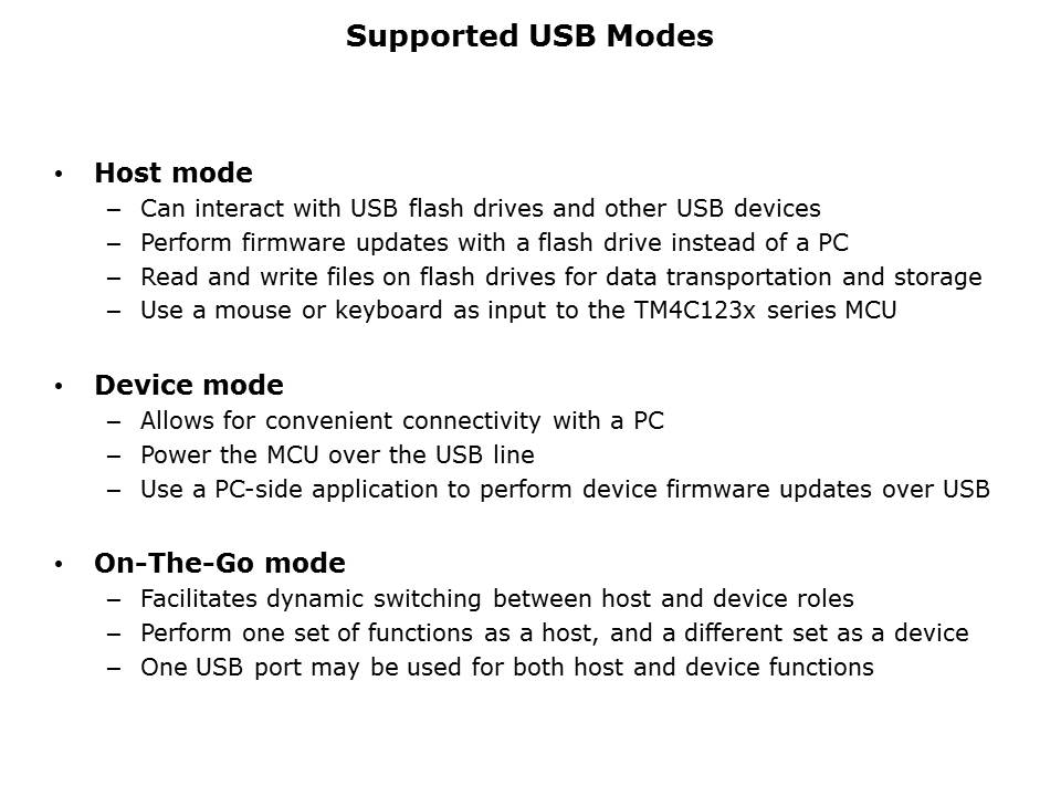 Tiva C Series TM4C123x USB Slide 6