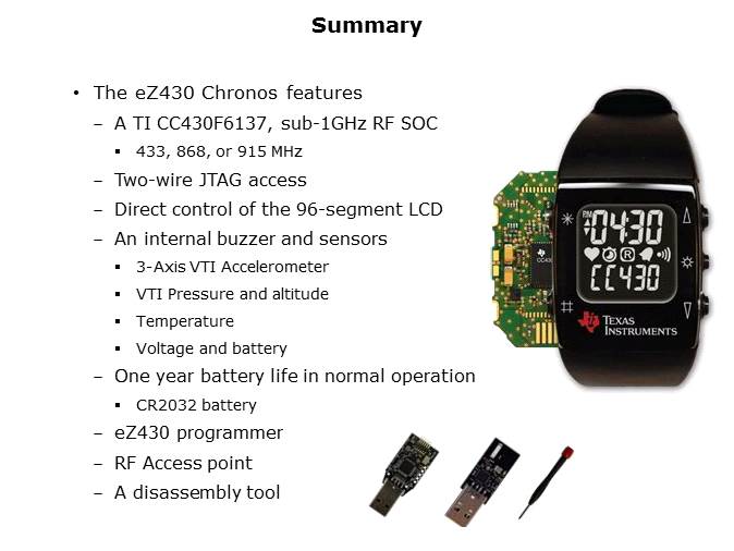 eZ430 Chronos Development Tool Slide 9