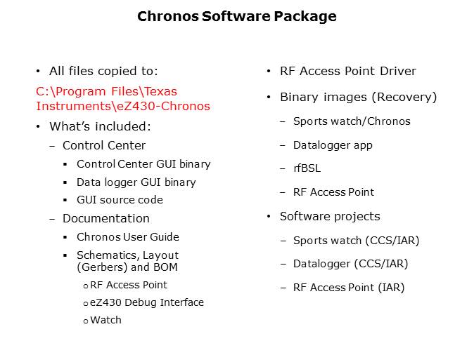 eZ430 Development Tool Overview Slide 18