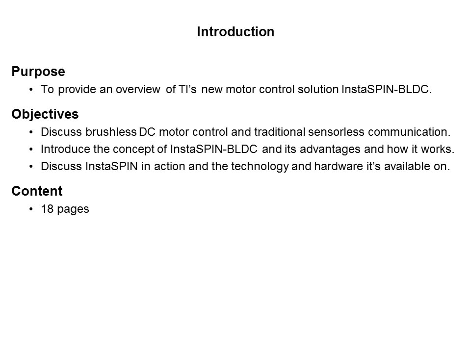 Solution InstaSPIN-BLDC Slide 1