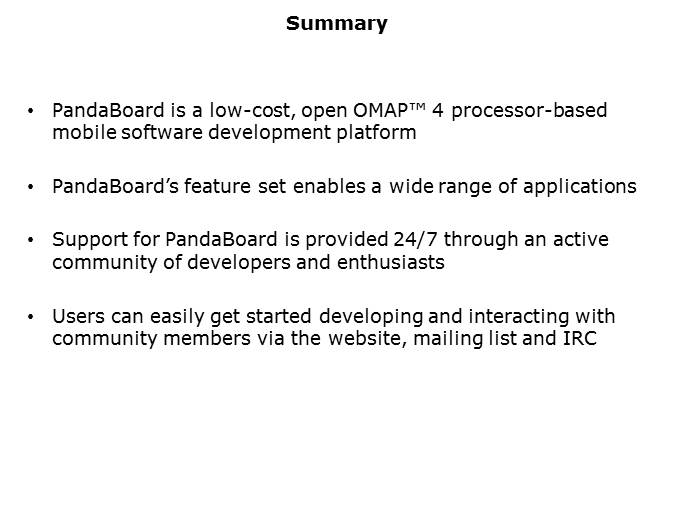 PandaBoard Overview Slide 7