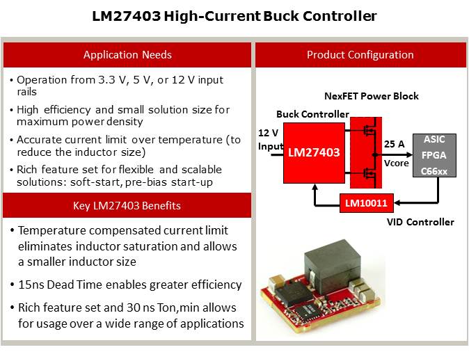 LM27403 DC/DC Buck Controller Slide 6