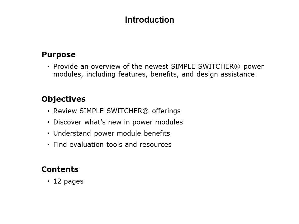 SIMPLE SWITCHER Power Modules Slide 1