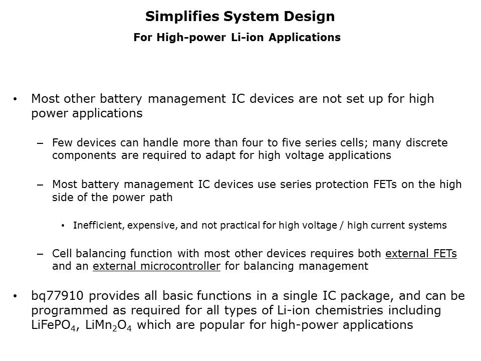 Power - bq77910 Slide 7