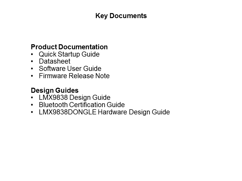 LMX9838 Bluetooth Module Slide 25