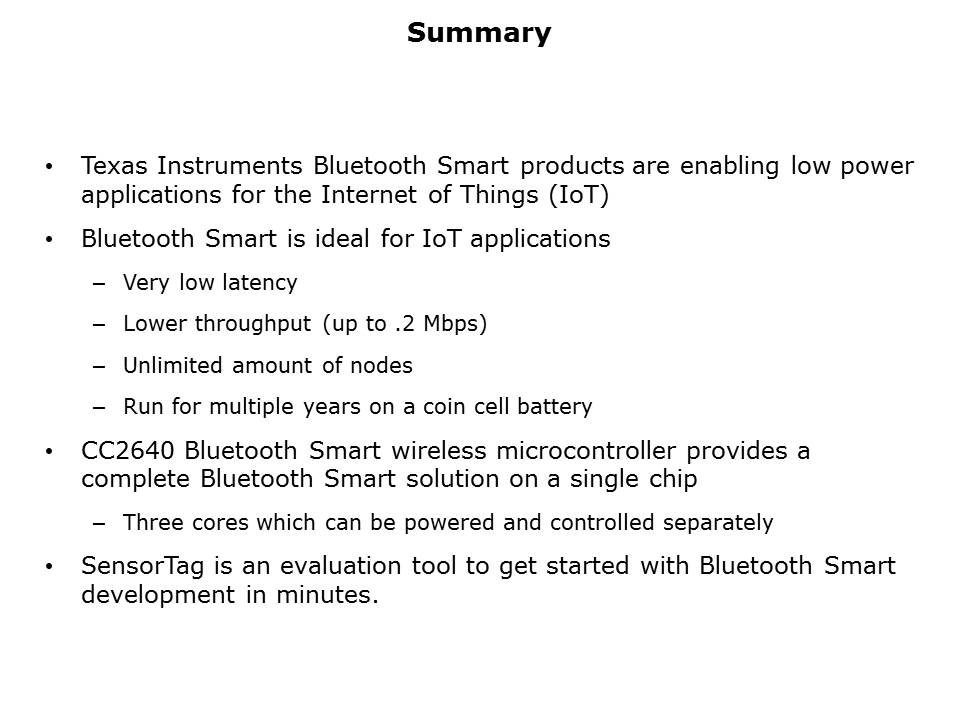 Introduction to the CC26xx Bluetooth LE Slide 18