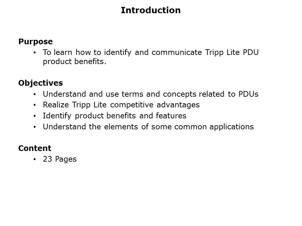 PDUs Slide 1