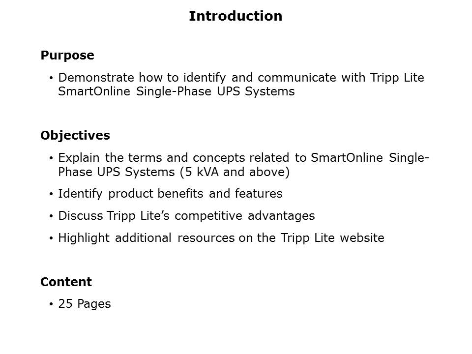 SmartOnline Single-Phase UPS Systems Slide 1