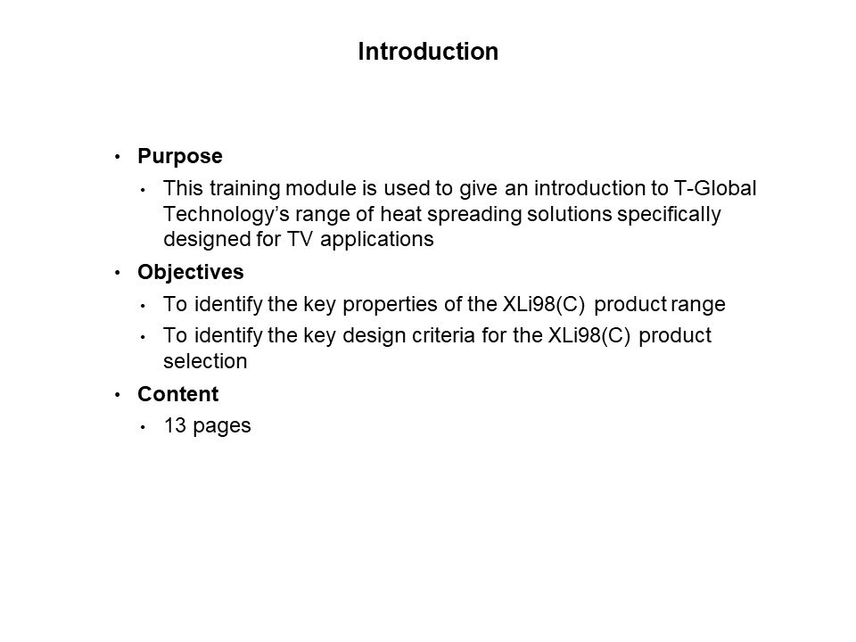 Heat Spreading Solutions for TV Applications Slide 1
