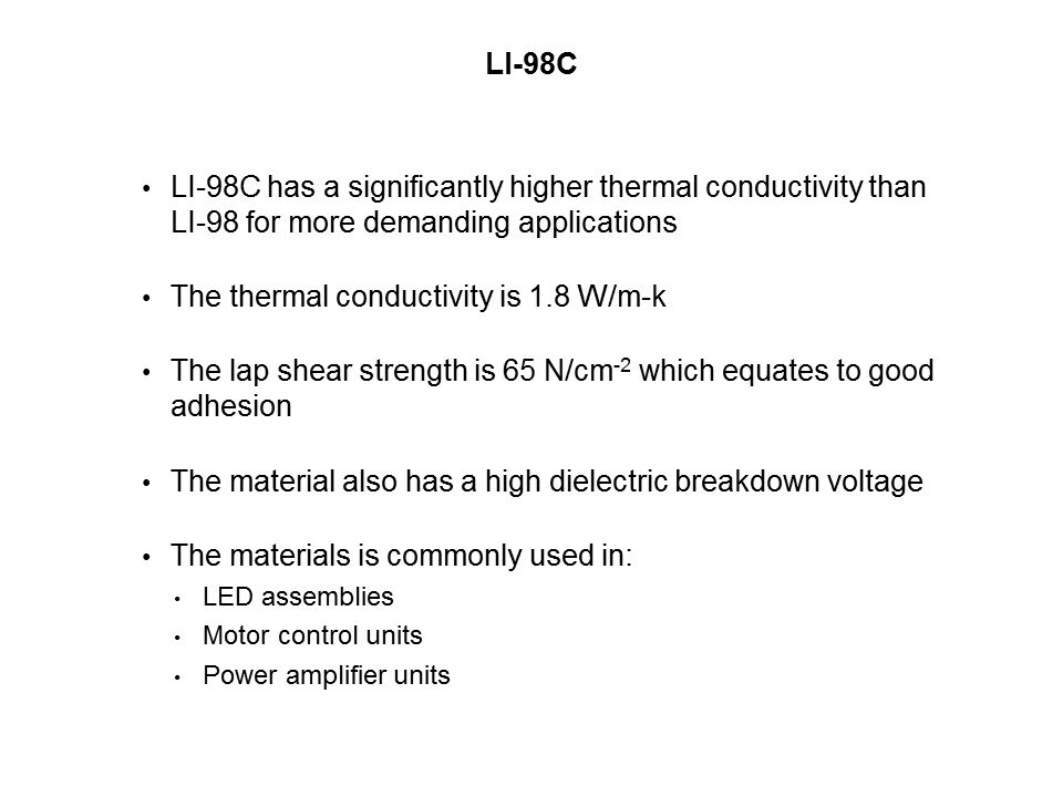 Li98 Thermally Conductive Adhesive Tape for LED Lighting Applications Slide 11