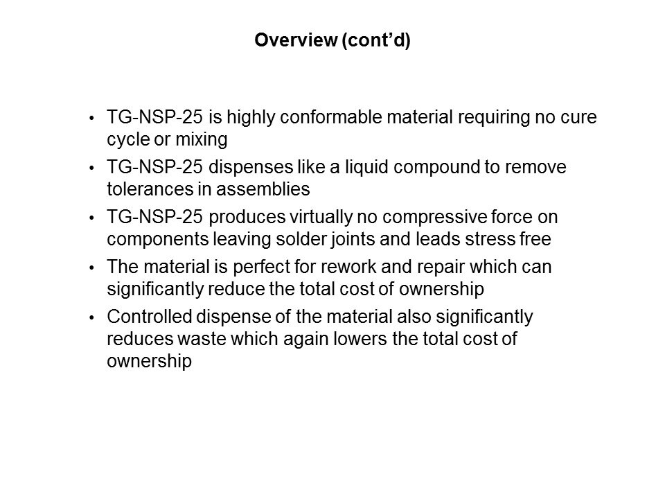 NSP-25 Non-Silicone Putty Introduction Slide 5