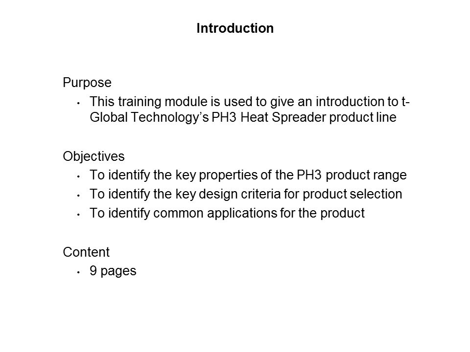 PH3 Heat Spreader Line Slide 1