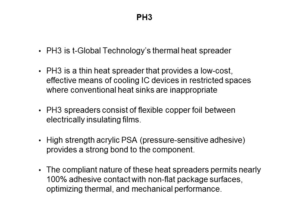 PH3 Heat Spreader Line Slide 2