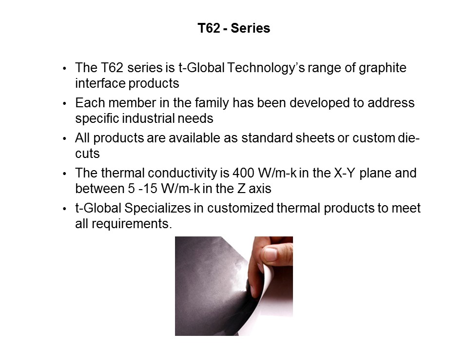 T62 Graphite Based Thermal Interface Products Slide 2