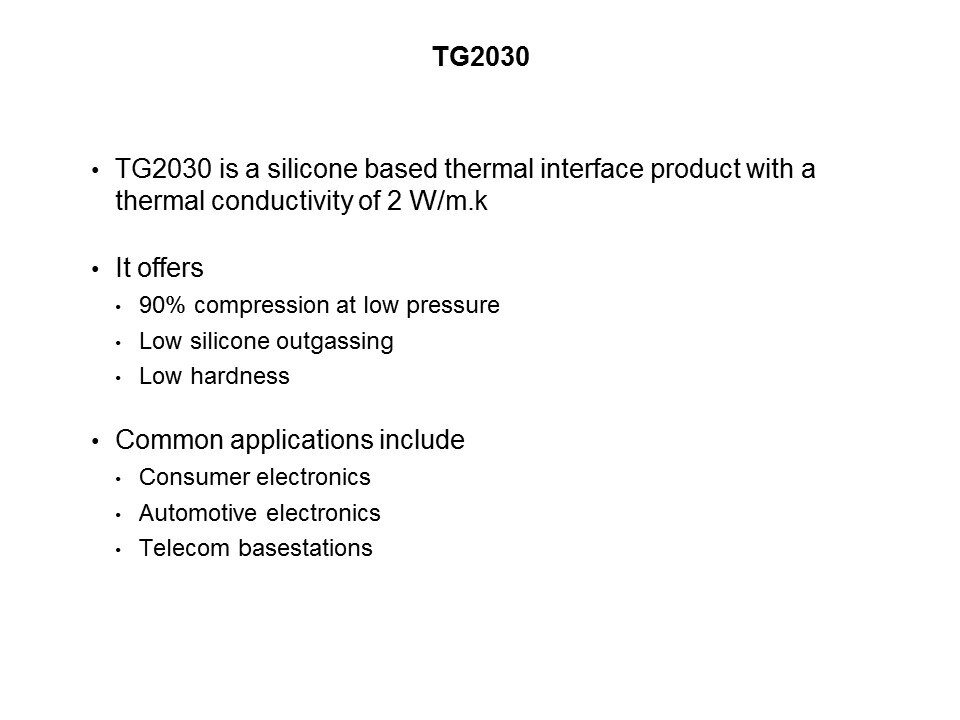 TG Series Soft Thermal Conductive Pads Slide 3
