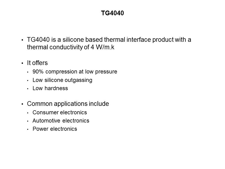 TG Series Soft Thermal Conductive Pads Slide 6