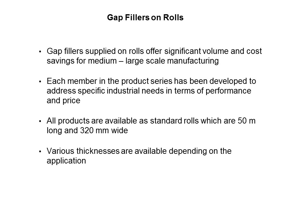 Thermally Conductive Gap Filler Rolls Slide 2