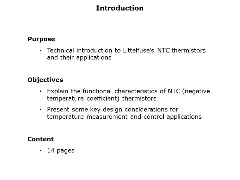 Thermistor Application Slide 1