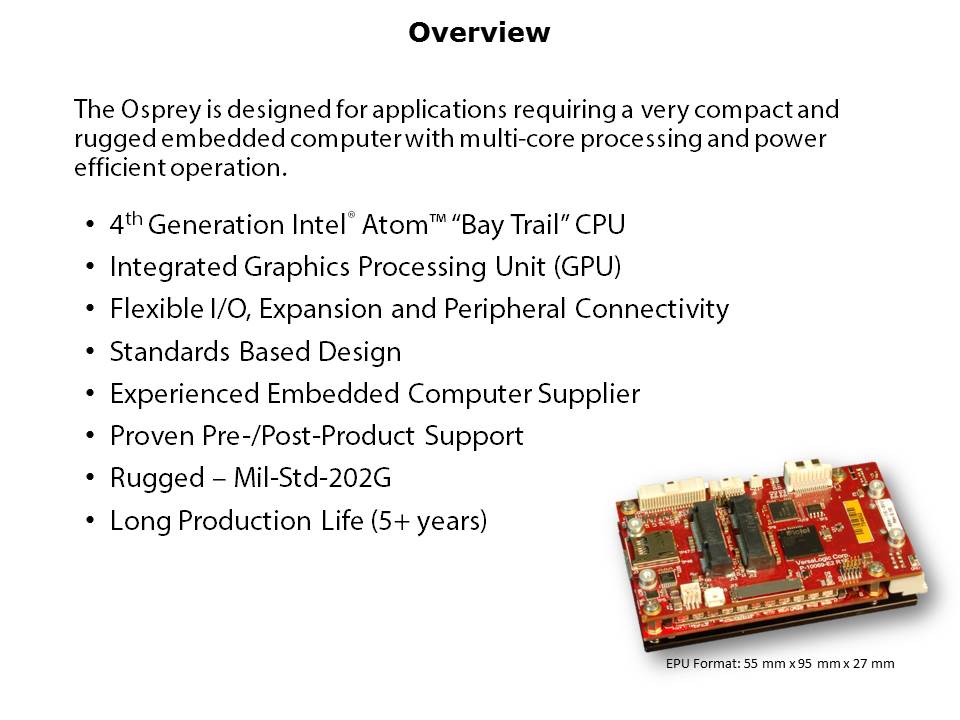 EPU-3311 Osprey Single Board Computer Slide 2