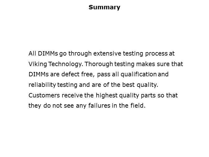 DRAM Module Testing and Reliability Monitoring Slide 8