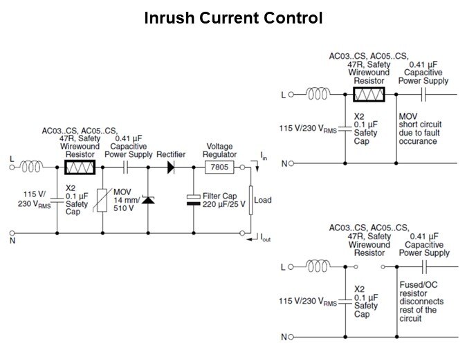 Image of Vishay BC Components AC-CS Safety Wirewound Resistors - Inrush Current Control