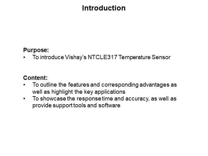 Image of Vishay BC NTCLE317 Temperature Sensor - Introduction