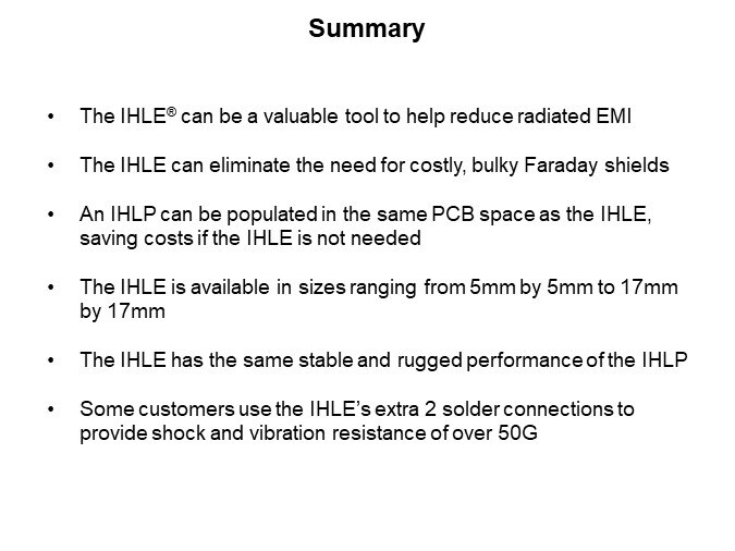 Image of Vishay/Dale Using IHLE® Inductors to Mitigate Radiated EMI - Summary