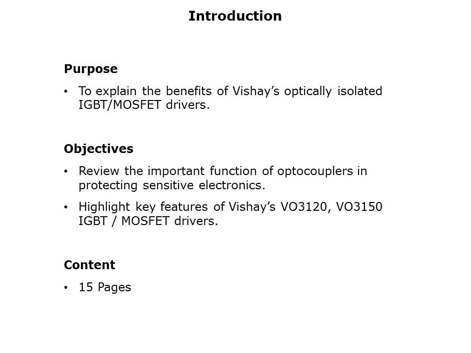 Opto IGBT and MOSFET Driver Slide 1