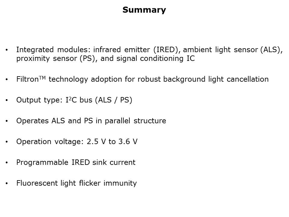 VCNL4040 Proximity and Ambient Light Digital Sensor Slide 7