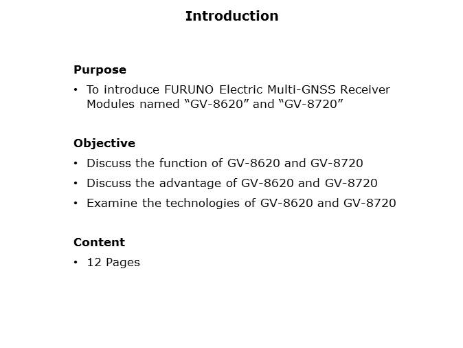 Furuno GV-86 and GV-87 Series Multi-GNSS Receiver Slide 1