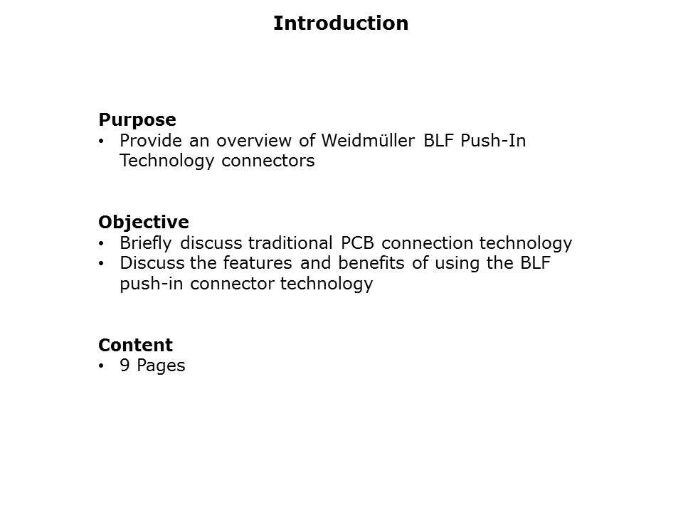 BLF Push-In Connector Technology Slide 1