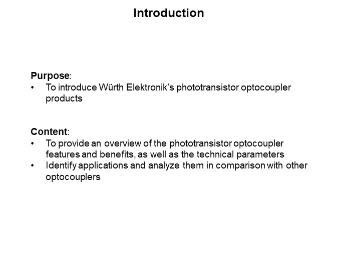 Image of Würth Elektronik Phototransistor Optocoupler - Introduction