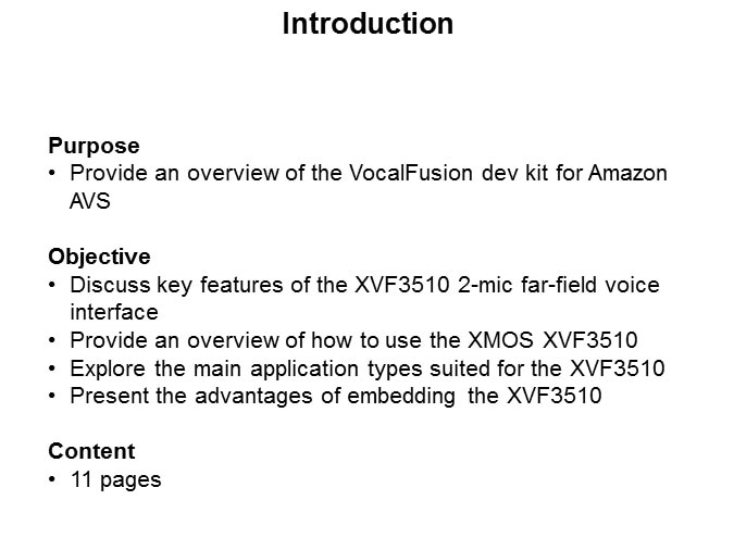 XMOS' XVF3510 Voice Capture VocalFusion Dev Kit Slide 1