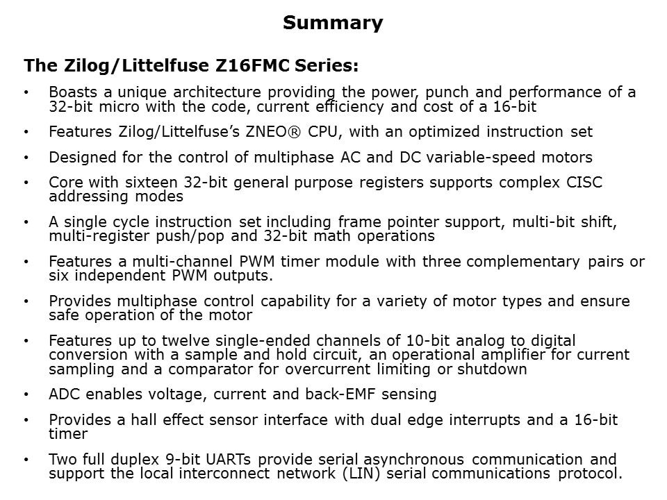 Z16FMC Motor Control Capabilities Slide 10