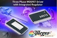 具有板载稳压器的 Allegro MicroSystems A4919 三相 MOSFET 驱动器 IC 的图片