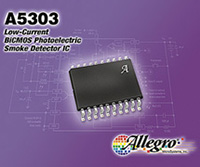 Image of Allegro MicroSystems' A5303 Standard 3V Smoke Detector IC