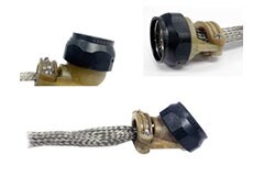 Image of Amphenol PCD QPL Composite Plated EMI/RFI Shield Braided Backshells