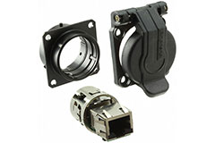 Image of Amphenol PCD's RJF Series Ruggedized RJ45 Ethernet Connectors 