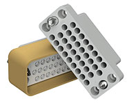 Abbildung: Rechteckige Steckverbinder von Amphenol Positronic mit Standarddichte