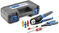 Image of Amphenol Sine Systems’ AUTK-100 Universal Heavy-Duty Contact Crimping Tool Kit
