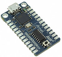 Microchip's ATTINY104-XNANO Evaluation Kit Abbildung: Evaluationskit ATTINY104-XNANO von Atmel