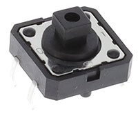 Imagen de los interruptores táctiles de la serie PTS125 de C&K