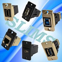 CLIFF Electronics 金屬 DUALSLIMS 系列窄型饋通連接器的圖片