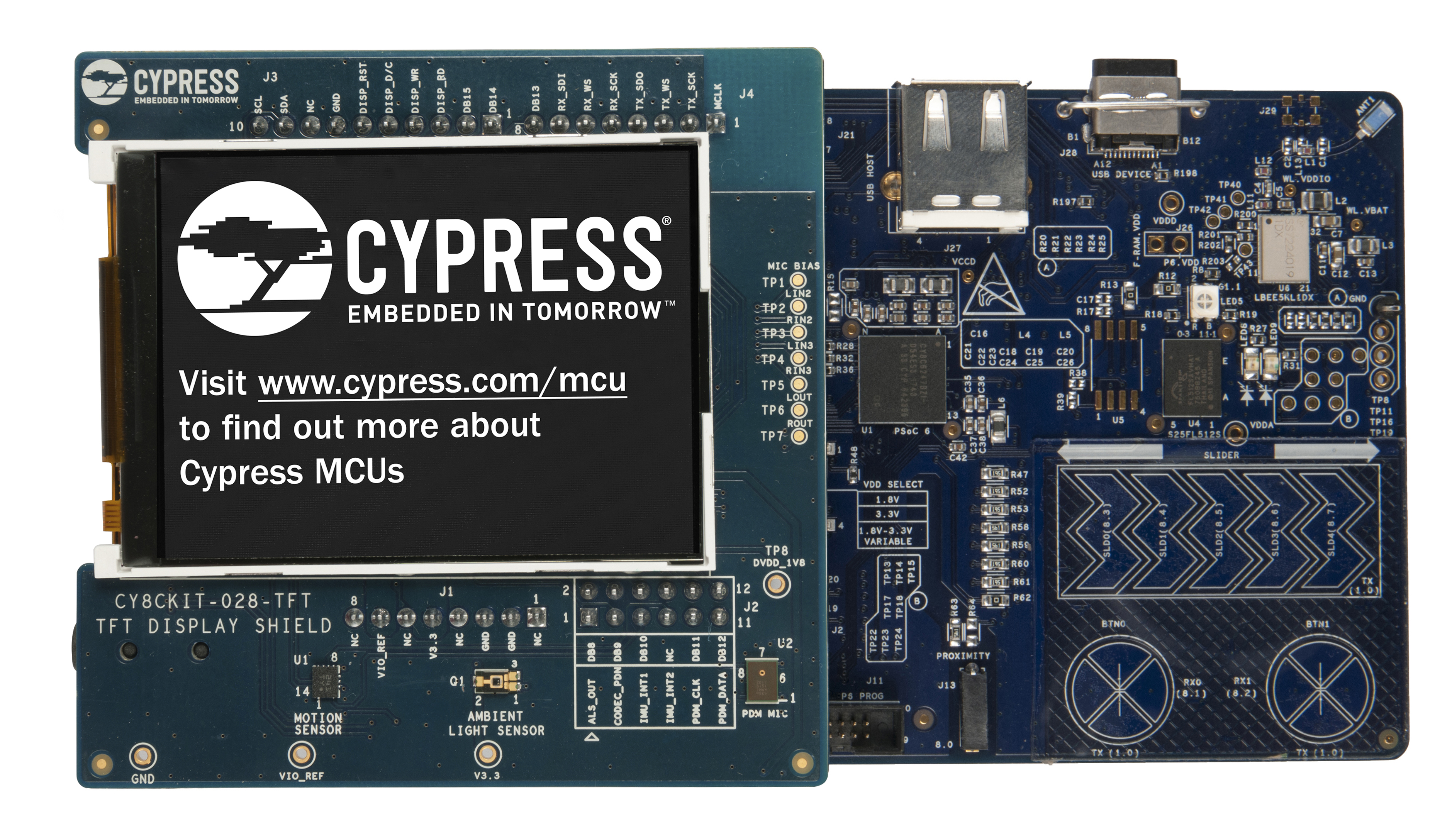 Kit di valutazione PSoC 6 Wi-Fi e Bluetooth Pioneer