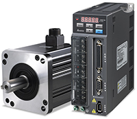 Image of Delta's ASDA-B2 Series AC Servo Drive and Motor