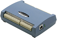 Image of Digilent's MCC USB-1208HS-4AO High-Speed USB DAQ Device