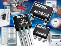 Image of Diodes Incorporated's AH1807 and AH1809 Hall-Effect Switches