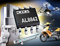 具有调光功能的 Diodes AL8862 60 V 降压 LED 驱动器图片