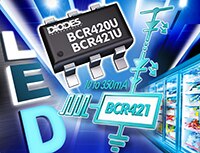 Image of Diodes' BCR420U/BCR421U Current Regulators