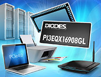 Image of Diodes' PI3EQX16908GL 8-Channel ReDriver 